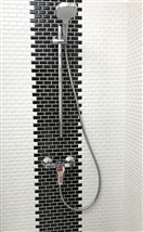 MOZAIK BRICK BOND DIAMON UNI BLACK 30X30