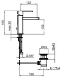 AZETA ARMATURA ZA UMIVALNIK Z ZG. DELOM SIFONA
