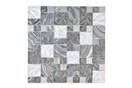 MOZAIK COMBINATION CRYSTAL/STAHL MIX GREY/BLACK 30X30