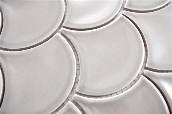 MOZAIK FAN PATTERN UNI STONEGREY GLOSSY 25,6X27,3