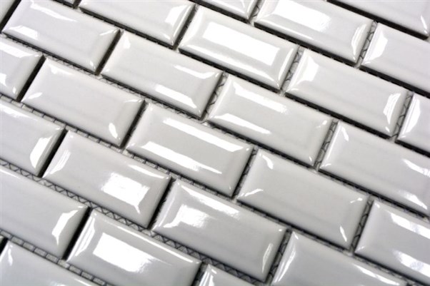 MOZAIK BRICK BOND DIAMON UNI WHITE 30X30