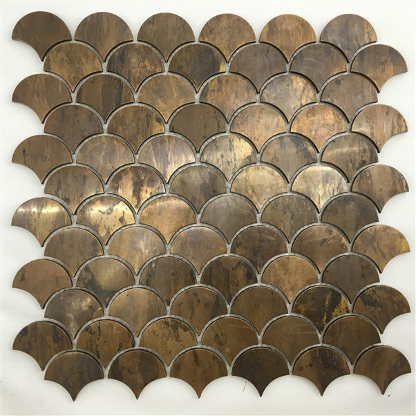 MOZAIK FAN PATTERN COPPER 28,3X29,2