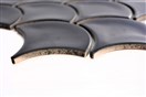 MOZAIK FAN PATTERN UNI BLACK GLOSSY 25,6X27,3