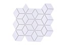 MOZAIK 3D CUBE UNI WHITE GLOSSY 26,6X30,5