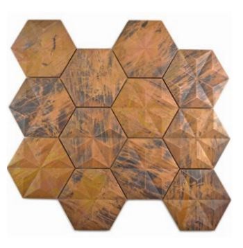 MOZAIK HEXAGON COOPER 3D 26,5X30,5
