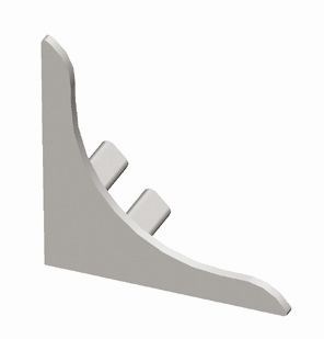 PVC ZAKLJUČNI DEL BELI 23X23 (pakiranje-2 kom)