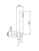 ELIO PODOMETNI IZPUST Z NOSILCEM, TUŠ ROČKO IN CEVJO INOX