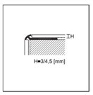 POLKROŽNI PROFIL RA/4,5 KROM MAT ALU 2,7 M