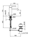 ELIO ARMATURA ZA UMIVALNIK Z ZG.DELOM SIFONA
