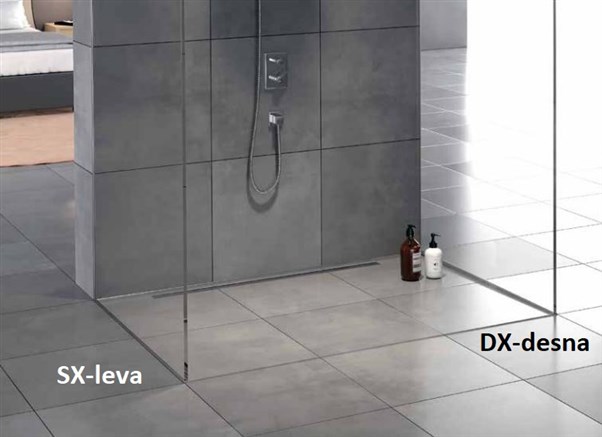 GPS3/10/DX NAKLONSKI PROFIL ZA TUŠ 120 INOX