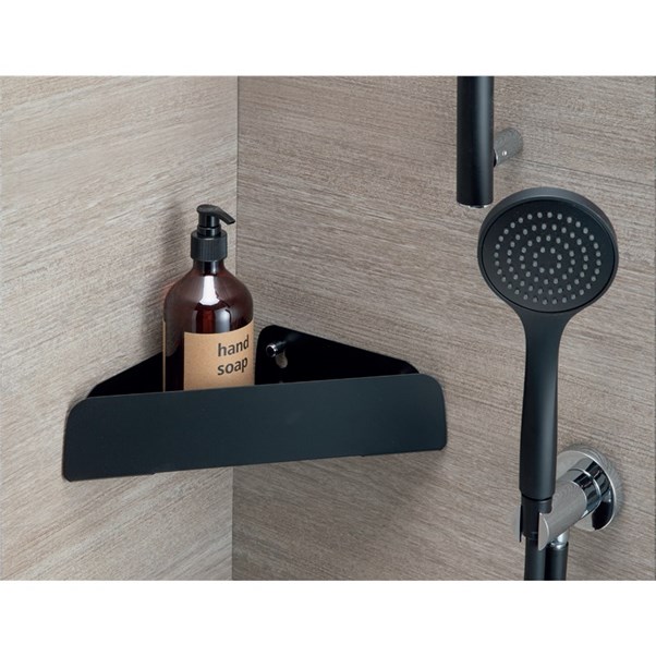 RACK KOTNA ODLAGALNA KOŠARICA ZA ŠAMPON-ČRNA