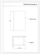 TUŠ STENA VETRO TRS120 120X200CM