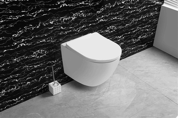 MONDO RIMLESS VISEČA WC ŠKOLJKA S POKROVOM