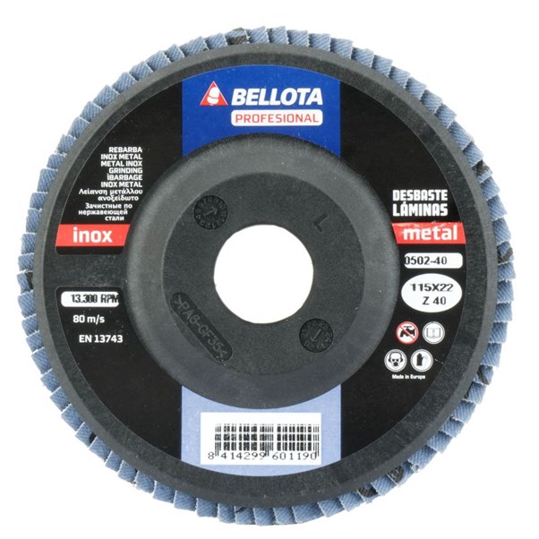 BELLOTA LAMELNI BRUSILNI DISK ZA INOX IN KOVINO - GRANULACIJA 40