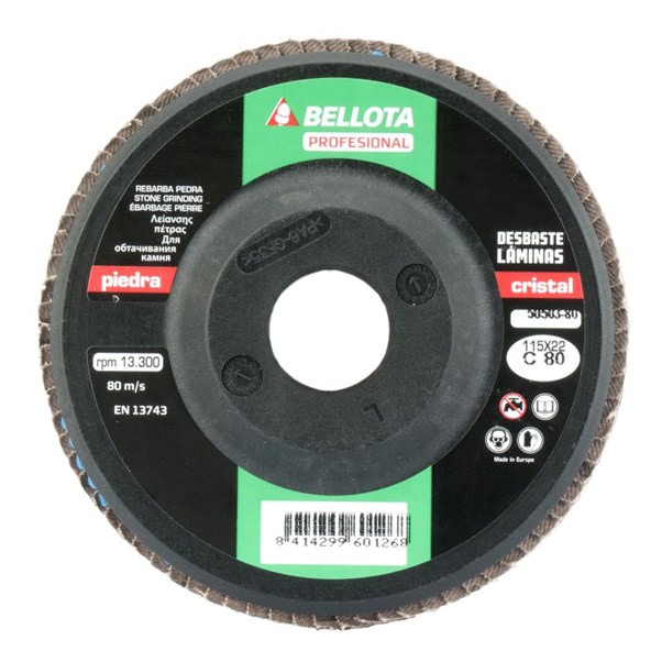 BELLOTA LAMELNI BRUSILNI DISK ZA OBDELAVO - GRANULACIJA 80 - FI 115