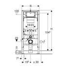 Duofix element za stensko WC-školjko, 112 cm s podometnim splakovalnikom Sigma 12 cm NOVO